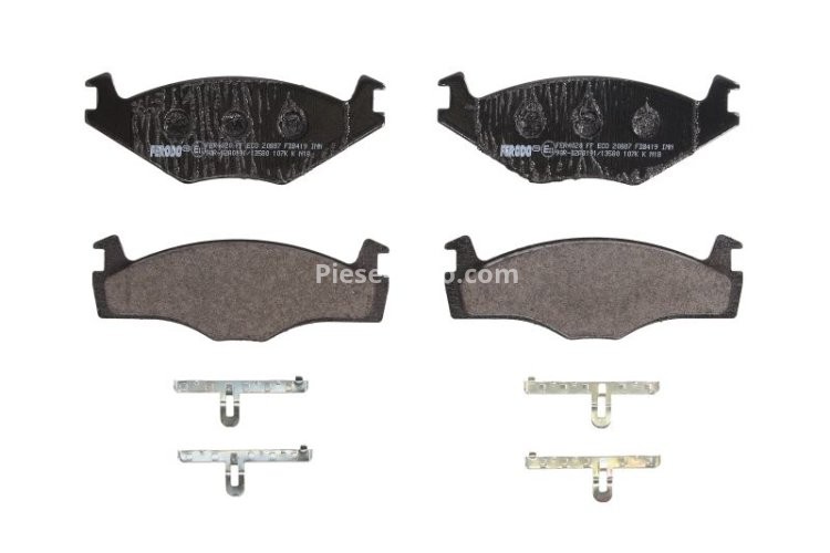 Set placuțe frână FERODO, față, pentru: SEAT CORDOBA, CORDOBA VARIO, IBIZA II, INCA, TOLEDO I; VW CADDY I, GOLF I, GOLF II, GOLF III, JETTA I, JETTA II, PASSAT B1, PASSAT B2 1.0-2.8 04.74-06.03