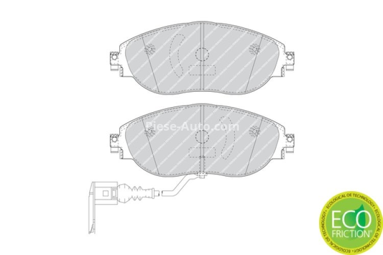 Set placuțe frână FERODO, față, pentru: SEAT ALHAMBRA; SKODA SUPERB II; VW CC B7, PASSAT B6, PASSAT B7, PASSAT B7/KOMBI, SHARAN 1.4-3.6 02.08-