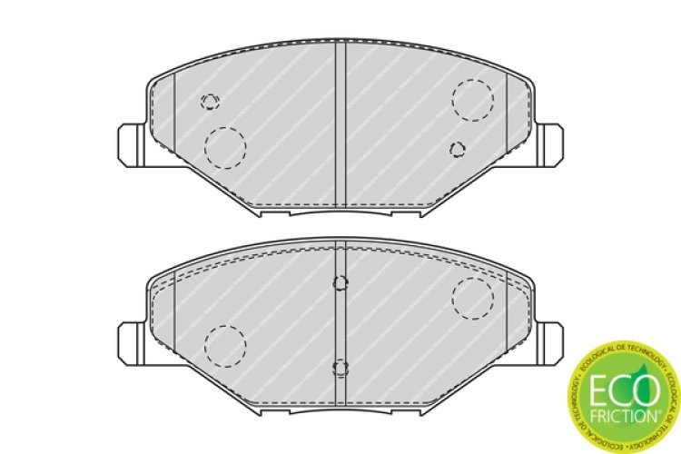 Set placuțe frână FERODO, față, pentru: SEAT IBIZA IV/HATCHBACK, MII; SKODA FABIA II; VW POLO V, POLO VI, UP! 1.2-Electric 12.06- pentru: ABARTH