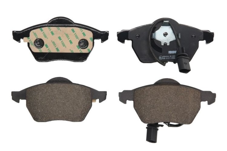 Set placuțe frână FERODO, față, pentru: AUDI A4 B5, A6 C5; SKODA SUPERB I; VW PASSAT B5, PASSAT B5.5 1.6-3.0 01.95-03.08