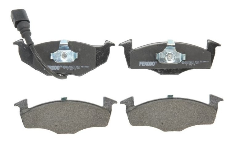 Set placuțe frână FERODO, față, pentru: SKODA FABIA I, FABIA I PRAKTIK, FABIA II, ROOMSTER PRAKTIK; VW POLO 1.0-2.0 08.99-05.15