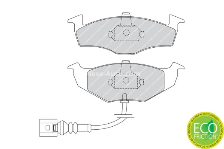 Set placuțe frână FERODO, față, pentru: SKODA FABIA I, FABIA I PRAKTIK, FABIA II, ROOMSTER PRAKTIK; VW POLO 1.0-2.0 08.99-05.15