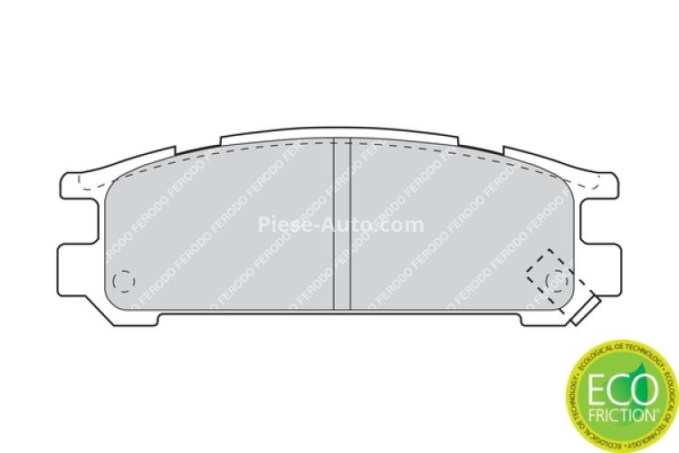 Set placuțe frână FERODO, spate, pentru: SUBARU IMPREZA, LEGACY I, LEGACY II, LEGACY III, LEGACY OUTBACK, SVX 1.6-3.3 01.89-08.03