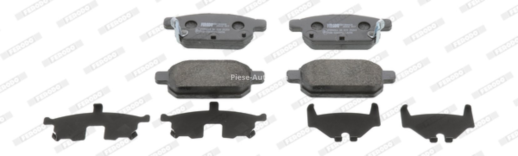 Set placuțe frână FERODO, spate, pentru: SUZUKI BALENO, S-CROSS, SWIFT IV, SWIFT V, SX4 S-CROSS, VITARA; TOYOTA YARIS 1.0-1.6D 11.05-