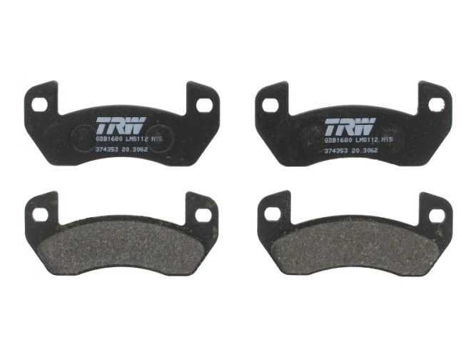 Set plăcuțe frână TRW, spate, pentru: AIXAM 500, A.721, A.741, A.751 0.4D/0.5D 12.97-