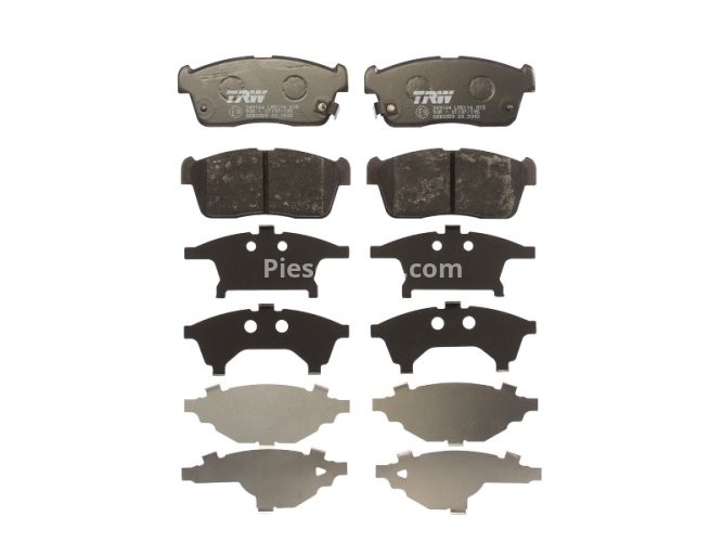 Set plăcuțe frână TRW, față, pentru: DAIHATSU COPEN, CUORE VII, SIRION; MITSUBISHI MIRAGE / SPACE STAR VI; SUBARU JUSTY IV; SUZUKI ALTO VII, IGNIS II 0.7-1.5 09.03-