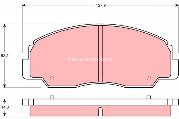 Set plăcuțe frână TRW, față, pentru: DAIHATSU FEROZA, ROCKY 1.6/2.0/2.8D 02.85-12.99