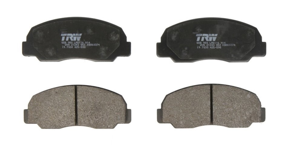 Set plăcuțe frână TRW, față, pentru: DAIHATSU FEROZA, ROCKY, WILDCAT/ROCKY; MAZDA B-SERIE 1.6/2.0/2.8D 02.77-12.99