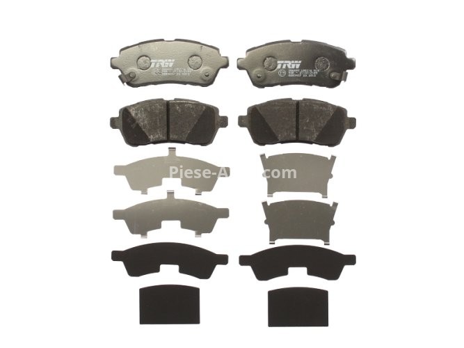Set plăcuțe frână TRW, față, pentru: DAIHATSU MATERIA, SIRION; FORD FIESTA VI; MAZDA 2; SUBARU JUSTY IV; SUZUKI BALENO, SWIFT IV, SWIFT V 1.0-1.6D 01.05-