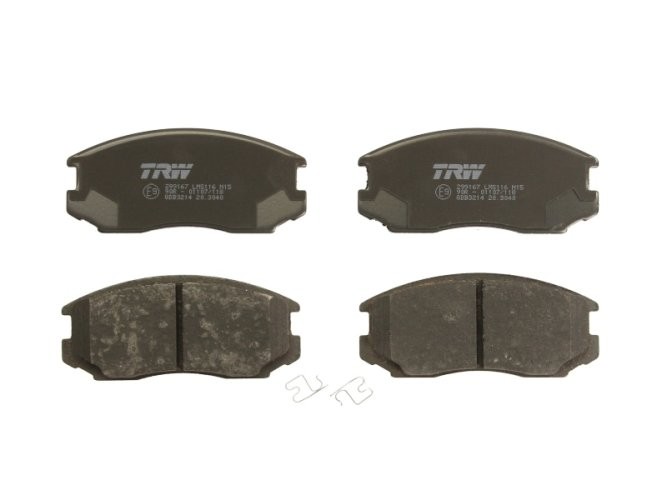 Set plăcuțe frână TRW, față (cu suplimente), pentru: DAIHATSU EXTOL, TERIOS; TOYOTA CAMI, RUSH 1.3/1.3LPG/1.5 05.97-