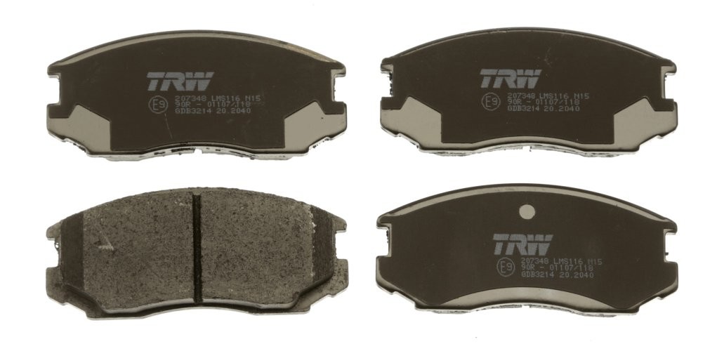 Set plăcuțe frână TRW, față (cu suplimente), pentru: DAIHATSU EXTOL, TERIOS; TOYOTA CAMI, RUSH 1.3/1.3LPG/1.5 05.97-