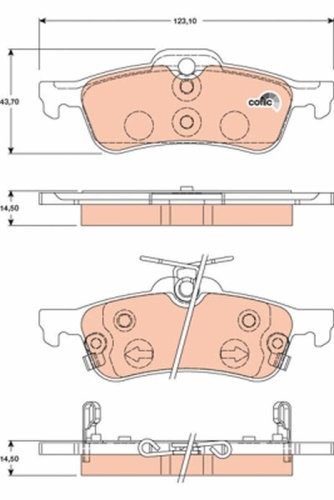 Set plăcuțe frână TRW, spate, pentru: DAIHATSU CHARADE VIII; TOYOTA YARIS, YARIS/HATCHBACK 1.0-1.8 08.05-
