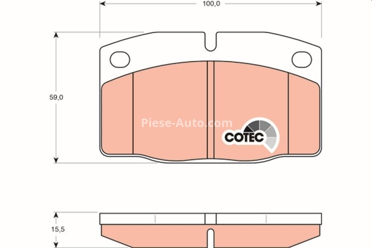 Set plăcuțe frână TRW, față, pentru: LOTUS ELAN; OPEL ASCONA B, ASCONA C, ASTRA F, CORSA A, CORSA A TR, CORSA A/HATCHBACK, KADETT D, KADETT E, KADETT E COMBO, KADETT E/KOMBI 1.0-2.4 09.75-07.03