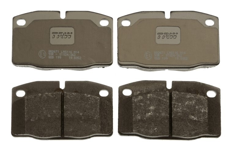 Set plăcuțe frână TRW, față, pentru: LOTUS ELAN; OPEL ASCONA B, ASCONA C, ASTRA F, CORSA A, CORSA A TR, CORSA A/HATCHBACK, KADETT D, KADETT E, KADETT E COMBO, KADETT E/KOMBI 1.0-2.4 09.75-07.03