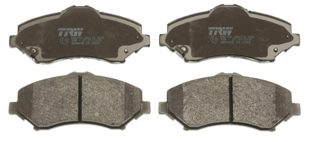 Set plăcuțe frână TRW, față, pentru: CHRYSLER GRAND VOYAGER V, TOWN & COUNTRY, VOYAGER V; DODGE GRAND, JOURNEY, NITRO; FIAT FREEMONT; JEEP CHEROKEE, COMPASS, WRANGLER III 2.0D-4.0 08.03-