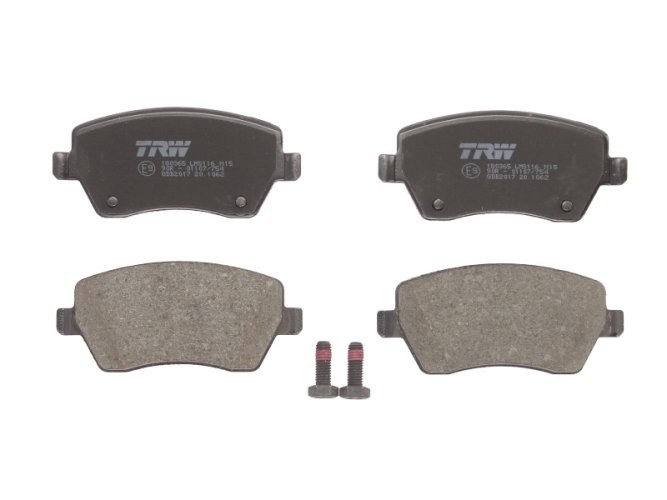 Set plăcuțe frână TRW, față, pentru: MERCEDES CITAN MIXTO (DOUBLE CABIN), CITAN (MPV), CITAN/MINIVAN (W415); DACIA DUSTER; NISSAN MICRA III, TERRANO; RENAULT CLIO IV 1.2-2.0 01.03-