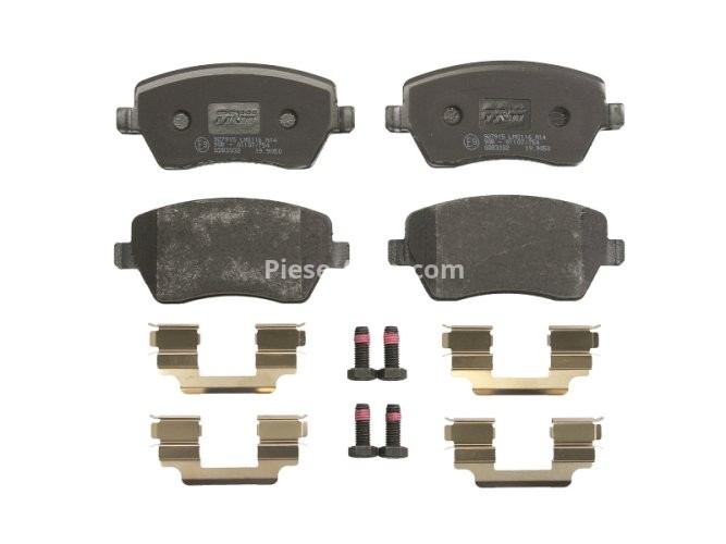 Set plăcuțe frână TRW, față (cu accesorii; cu șuruburi de ghidare etrier frână), pentru: DACIA DOKKER, DOKKER EXPRESS/MINIVAN, DUSTER, DUSTER/SUV, LODGY, LOGAN 0.9-Electric 01.03-