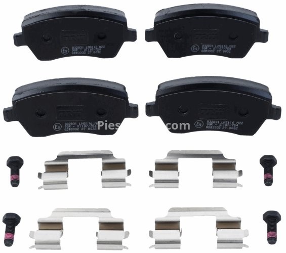 Set plăcuțe frână TRW, față (cu accesorii; cu șuruburi de ghidare etrier frână), pentru: DACIA DOKKER, DOKKER EXPRESS/MINIVAN, DUSTER, DUSTER/SUV, LODGY, LOGAN 0.9-Electric 01.03-