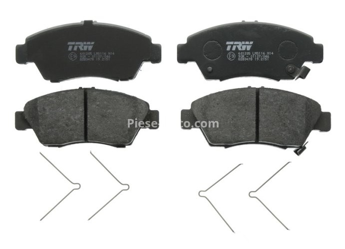 Set plăcuțe frână TRW, față (cu suplimente), pentru: HONDA CIVIC VIII 1.3H 01.06-12.12