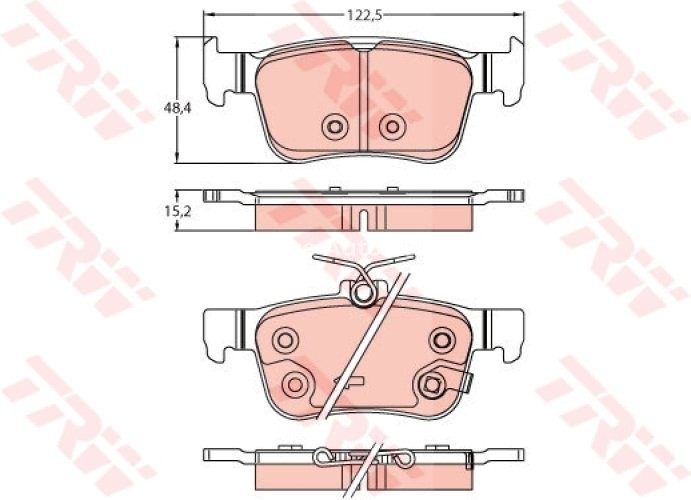 Set plăcuțe frână TRW, spate, pentru: HONDA CIVIC X, E 1.0-Electric 09.15-