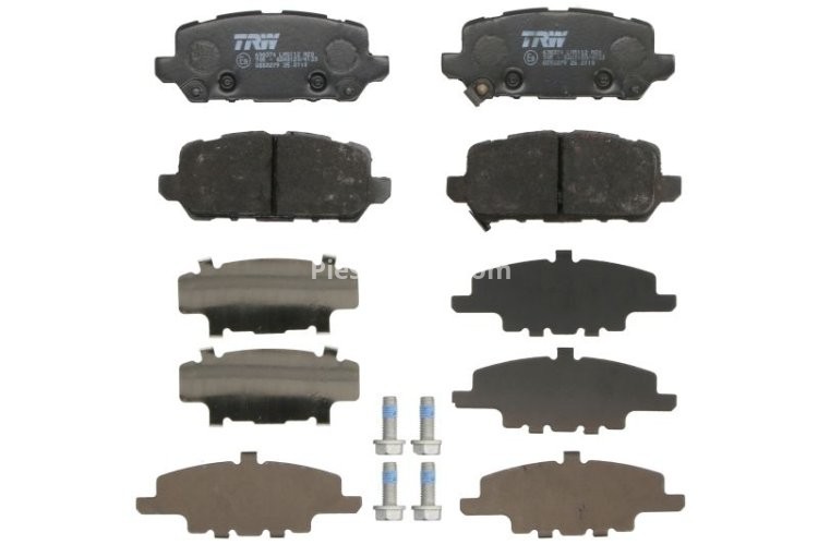 Set plăcuțe frână TRW, spate, (cu suplimente), pentru: HONDA HR-V 1.5/1.6D 08.15-