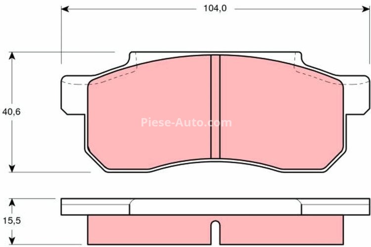 Set plăcuțe frână TRW, față, pentru: HONDA CITY, CITY I, CITY III, CITY IV, JAZZ I 1.2/1.3 11.80-