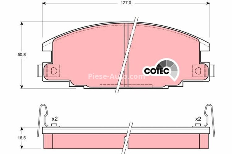 Set plăcuțe frână TRW, față, pentru: ISUZU CAMPO, ELF, KB, TROOPER I; OPEL CAMPO, FRONTERA A, FRONTERA A SPORT 2.0-3.1D 01.83-09.03