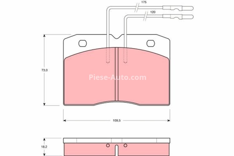 Set plăcuțe frână TRW, față, pentru: IVECO DAILY I; ALFA ROMEO AR 8; RENAULT MASTER I 2.0-2.5D 04.78-07.98