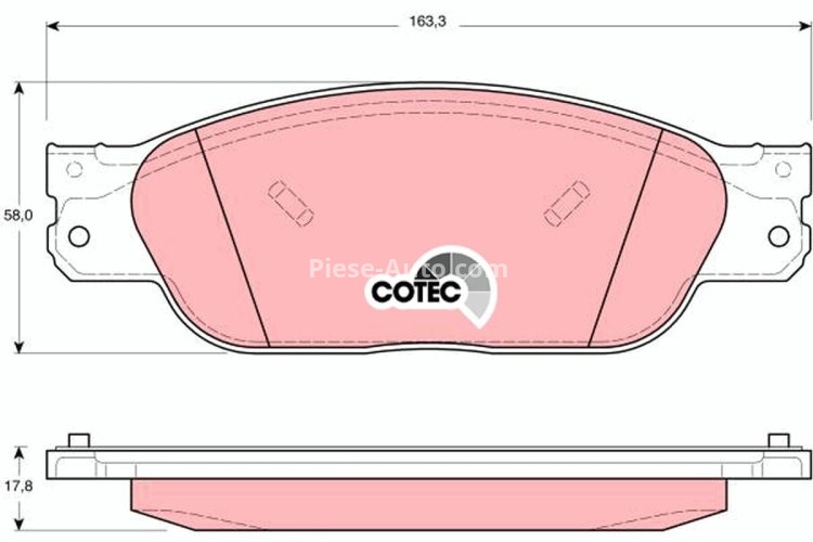 Set plăcuțe frână TRW, față, pentru: JAGUAR S-TYPE II; LINCOLN LS 2.5-4.2 05.98-