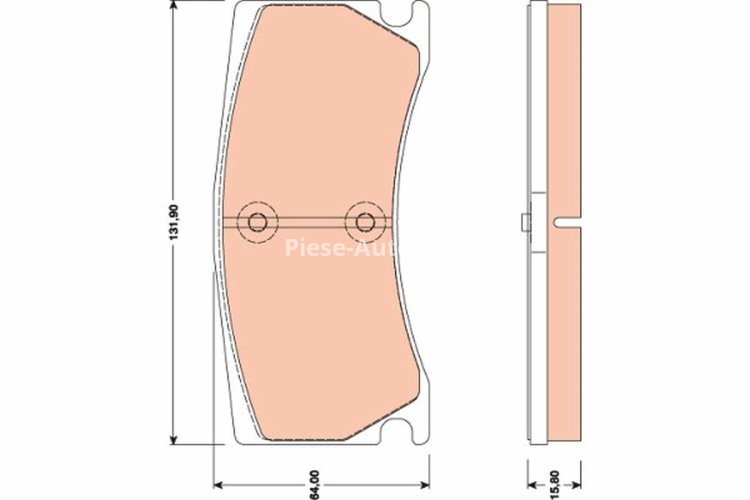 Set plăcuțe frână TRW, spate, pentru: JAGUAR XK II; PEUGEOT 308 II, RCZ 1.2-5.0 03.06-06.21
