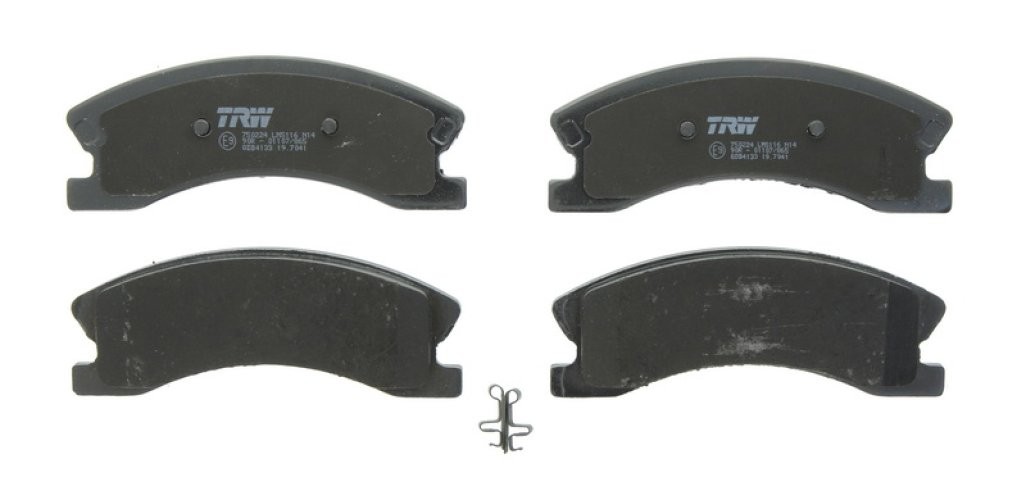 Set plăcuțe frână TRW, față (cu suplimente), pentru: JEEP GRAND CHEROKEE II 2.7D-4.7 10.98-09.05