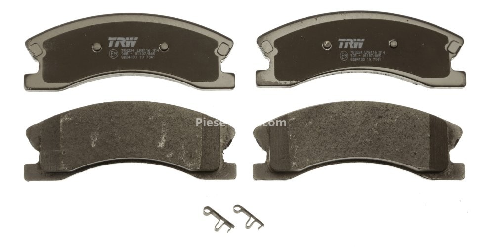 Set plăcuțe frână TRW, față (cu suplimente), pentru: JEEP GRAND CHEROKEE II 2.7D-4.7 10.98-09.05