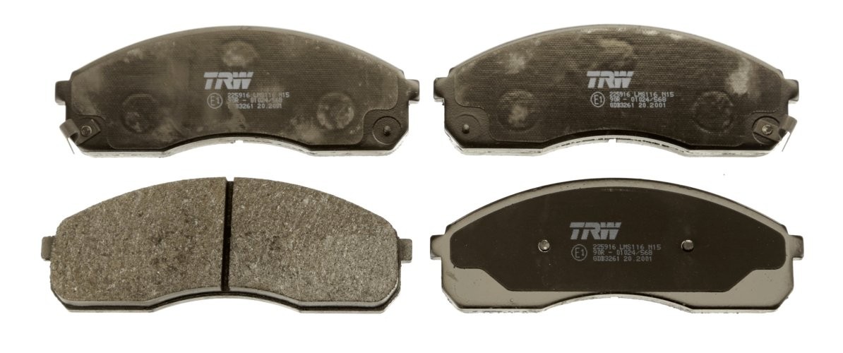Set plăcuțe frână TRW, față, pentru: KIA BESTA, CARNIVAL I, CARNIVAL II, K2900, PREGIO, PREGIO II 2.5-2.9D 08.95-