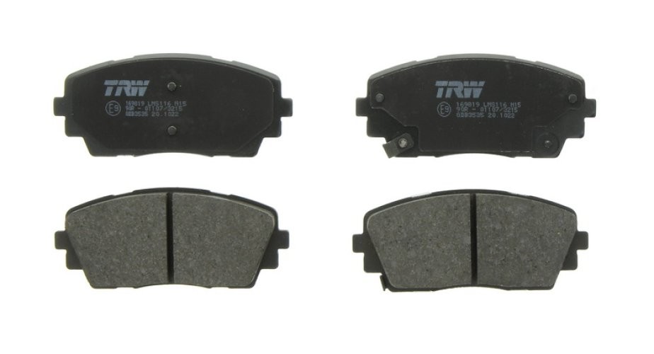 Set plăcuțe frână TRW, față (cu suplimente), pentru: KIA PICANTO II 1.0/1.0LPG/1.2 05.11-03.17