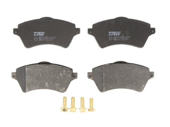 Set plăcuțe frână TRW, față (cu accesorii; cu șuruburi de ghidare etrier frână), pentru: LAND ROVER FREELANDER I 1.8/2.0D/2.5 02.98-10.06