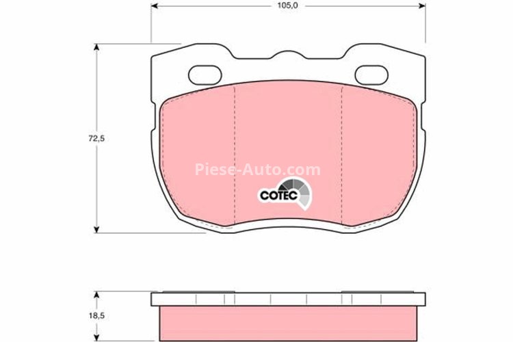 Set plăcuțe frână TRW, față, pentru: LAND ROVER 110/127, 90 I, DEFENDER, RANGE ROVER I 2.5-4.0 08.81-02.16