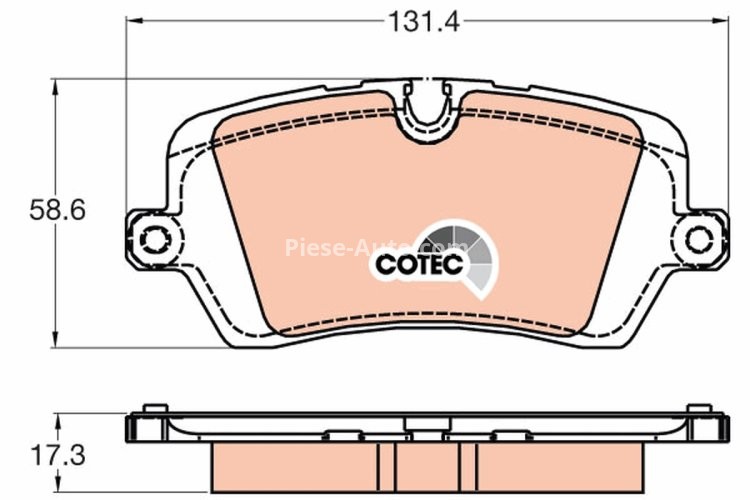 Set plăcuțe frână TRW, spate, pentru: LAND ROVER DEFENDER, DISCOVERY V, RANGE ROVER IV, RANGE ROVER SPORT II; PORSCHE 918 SPYDER 2.0-5.0 08.12-