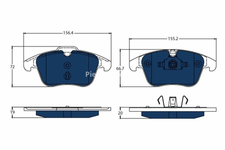 Set plăcuțe frână TRW, spate, pentru: VOLVO S60 II, S80 II, V60 I, V70 III, XC60 I, XC70 II; LAND ROVER RANGE ROVER EVOQUE 1.5-4.4 03.06-12.19