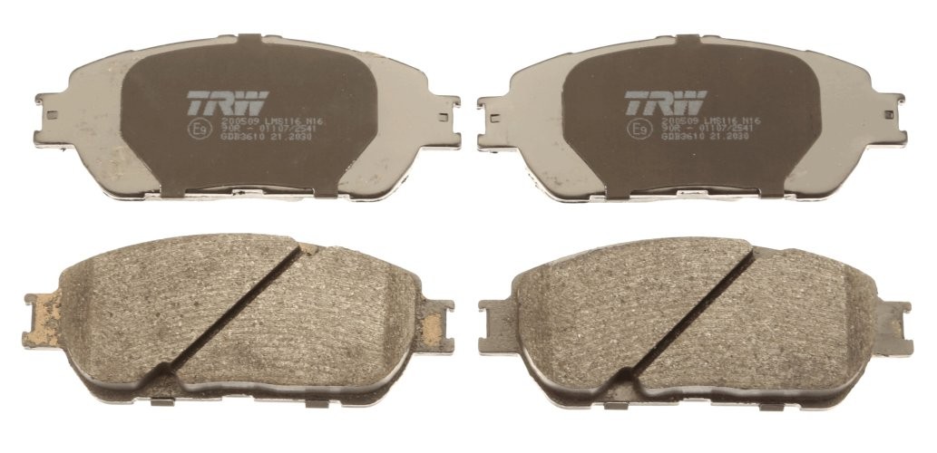 Set plăcuțe frână TRW, față, pentru: LEXUS ES; TOYOTA AVALON, CAMRY, SIENNA, SOLARA, TACOMA 2.4-4.0 08.01-