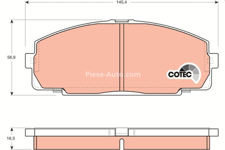 Set plăcuțe frână TRW, față, pentru: LEXUS ES; TOYOTA DYNA, DYNA 100, DYNA 200, DYNA 400, GRANVIA, HIACE III, HIACE IV, HIACE V, HILUX V, TOYOACE 2.0-4.1D 12.82-