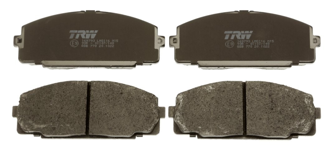 Set plăcuțe frână TRW, față, pentru: LEXUS ES; TOYOTA DYNA, DYNA 100, DYNA 200, DYNA 400, GRANVIA, HIACE III, HIACE IV, HIACE V, HILUX V, TOYOACE 2.0-4.1D 12.82-