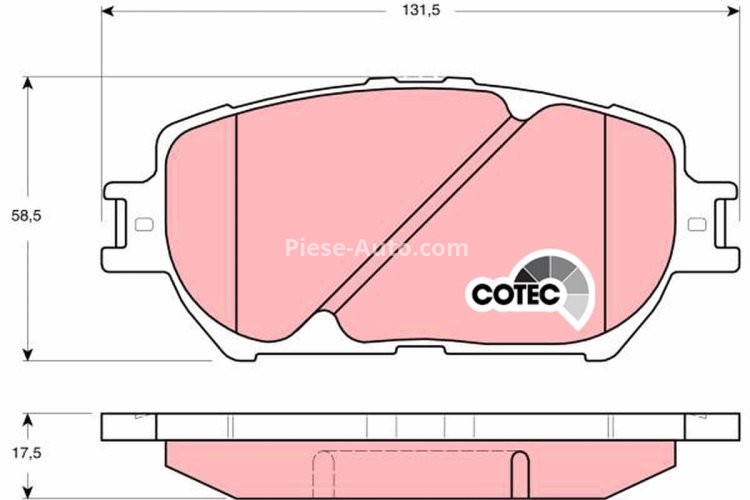 Set plăcuțe frână TRW, față, pentru: LEXUS GS, IS II; TOYOTA CAMRY, MARK X I 2.0-3.3 08.01-03.13