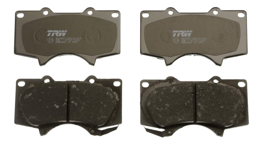 Set plăcuțe frână TRW, față, pentru: LEXUS GX; MITSUBISHI PAJERO IV; TOYOTA 4 RUNNER IV, 4 RUNNER V, FJ CRUISER, FORTUNER, HILUX, HILUX VII, HILUX VIII, LAND CRUISER 2.4D-4.7 02.99-