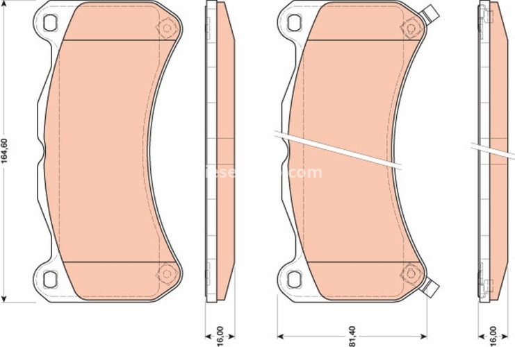 Set plăcuțe frână TRW, față, pentru: LEXUS IS II 5.0 11.07-03.13