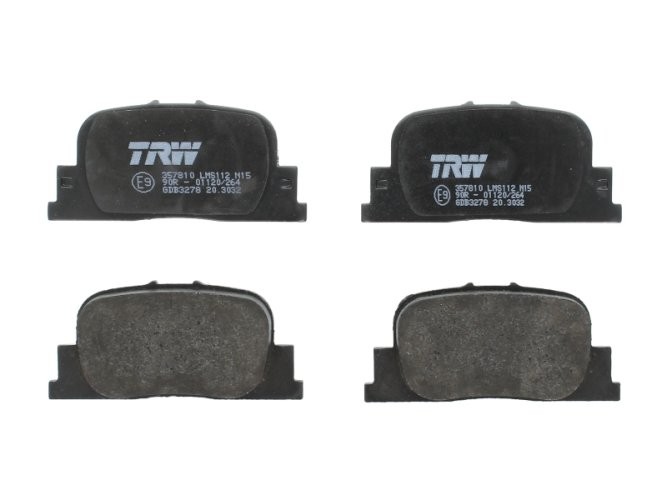 Set plăcuțe frână TRW, spate, pentru: LEXUS ES; TOYOTA CALDINA, CAMRY, MARK II, OPA, PRIUS 1.5H-3.0 08.96-12.09