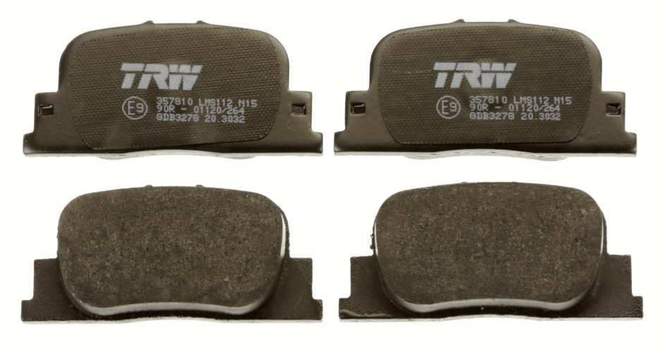 Set plăcuțe frână TRW, spate, pentru: LEXUS ES; TOYOTA CALDINA, CAMRY, MARK II, OPA, PRIUS 1.5H-3.0 08.96-12.09