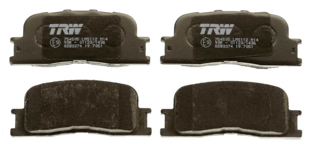 Set plăcuțe frână TRW, spate, pentru: LEXUS ES; TOYOTA CAMRY, HIGHLANDER / KLUGER 2.0-3.3 09.00-