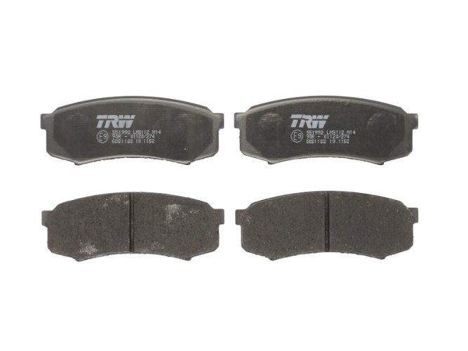 Set plăcuțe frână TRW, spate, pentru: LEXUS GX, RX; TOYOTA 4 RUNNER IV, 4 RUNNER V, FJ CRUISER, LAND CRUISER, LAND CRUISER 100, LAND CRUISER 80, LAND CRUISER 90 2.4-4.7 11.84-