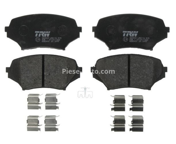 Set plăcuțe frână TRW, față (cu suplimente), pentru: MAZDA MX-5 III 1.8/2.0 03.05-12.14