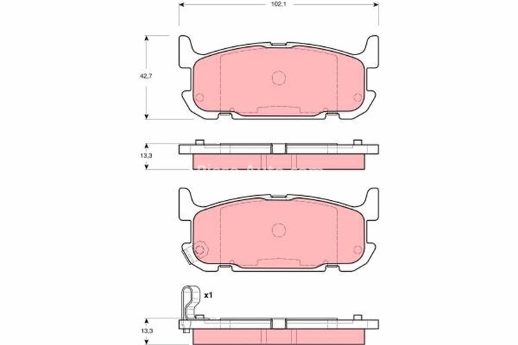 Set plăcuțe frână TRW, spate, pentru: MAZDA MX-5 II 1.6/1.8 05.98-10.05
